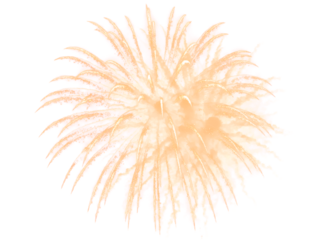 Golden Firework Overlay. Festival Sparkling Fireworks Isolated on Transparent Background. Effect Texture