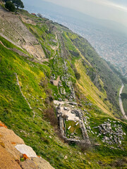 High-Res Sharp Details of Steepest Ancient Theater Built by Eumenes II in Pergamon