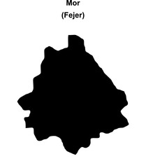 Mor district blank outline map © David Zydd