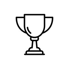 Simple Outline Drawing of a Courageous Winner Trophy for Awards and Celebrations
