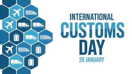 Illustration for International Customs Day on January 26th