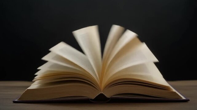 Open book pages reading education