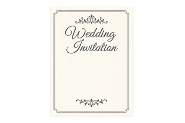 Wedding invitation card template with elegant floral frame