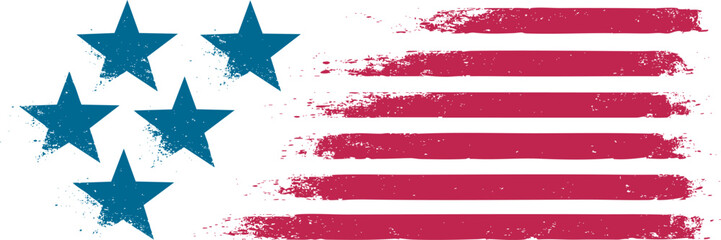 Patriotic Stars and Stripes Design Elements