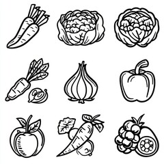 food black and white vector icon