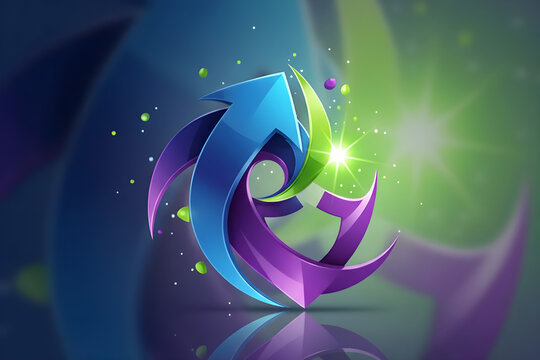 Glowing Cosmic Abstract Background