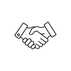 Professional Business Handshake Icon for Collaboration and Partnership