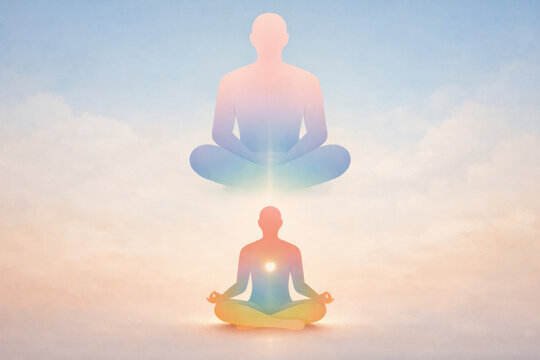 Higher self and spiritual awareness concept