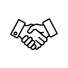 Professional Handshake Icon for Business Collaboration and Agreements