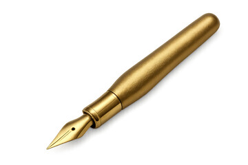 Gold fountain pen writing instrument elegance concept