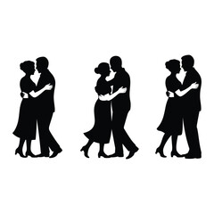 Couple dancing in silhouette