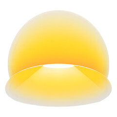 Dynamic yellow light sphere illuminating modern design, evoking energy, creativity, and innovation