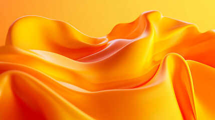 Vibrant abstract composition of bright orange and yellow shapes with dynamic flowing curves and smooth textures in a modern artistic design with graphic and resource and background with digital