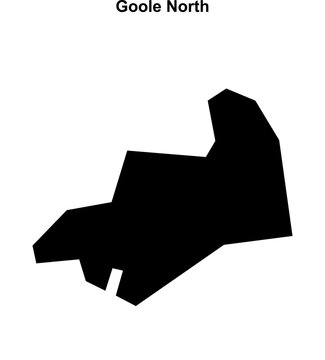 Goole North (England) blank outline map