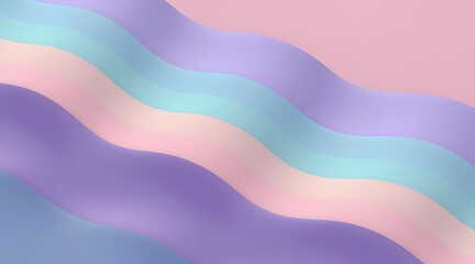 Pastel waves in shades of purple, pink and blue create a calming background