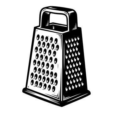 Metal box cheese grater kitchen utensil sketch