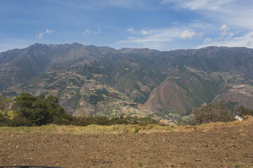 mountain landscape in the morning from the Andes mountains. 