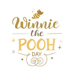 Winnie the Pooh Day Celebration, Cute Winnie the Pooh Illustration, Winnie the Pooh Bear Art, Kids Love Winnie the Pooh, Honey Loving Pooh Bear