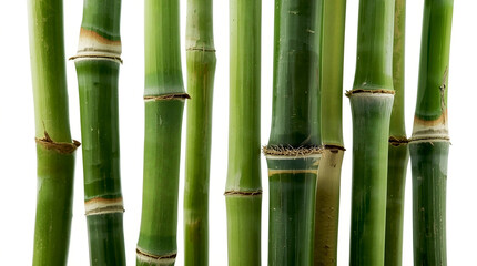 Multiple Green Bamboo Stalks on White Background, Natural Botanical Pattern for Eco Design, Zen Wellness Concepts, Sustainable Lifestyle Branding and Minimal Organic Visual Content