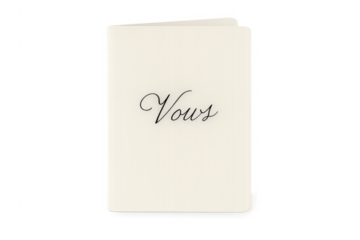 White card with french word vous and elegant script
