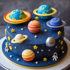 Galaxy style cake