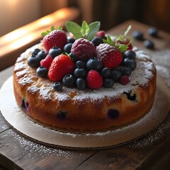 cheesecake with berries