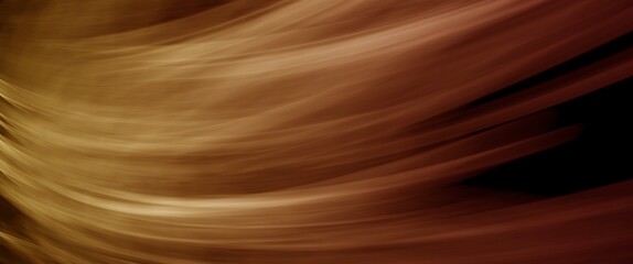 orange and pink horizontal abstract background with motion blur and flowing curvy lines