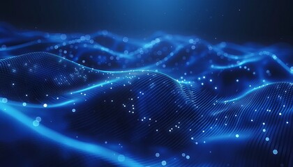 Abstract background for digital marketing featuring data particles and modern graphic elements