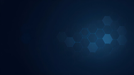 Futuristic Abstract Background Featuring Interconnected Hexagonal Structure