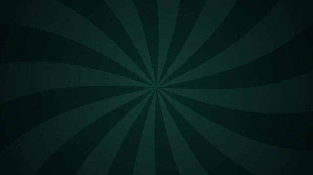 Rotating Sunbrust dark green background 4K