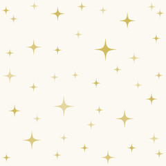 Four Point Stars Yellow Gold Pattern