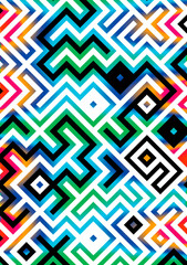 Diseño de dibujo abstracto multicolor © Texturas