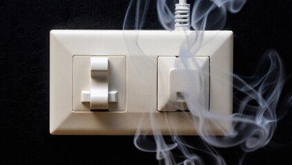 Electrical Outlet and Switch with Smoke Emittance
