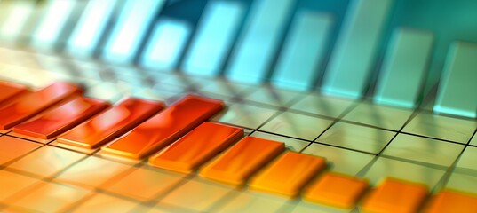 Elegant analytics growth dashboard featuring a soft glow for enhanced data visualization