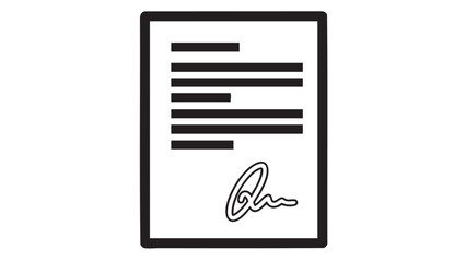 A document with a signature on a plain white background viewed from directly above