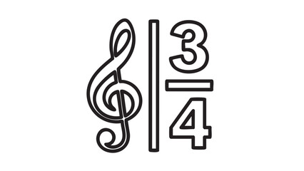 Fototapeta premium A simple line drawing of a small boat with oars on a white background