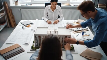 A time-lapse of an architectural team building a detailed model from scratch, showcasing creativity, precision, and teamwork