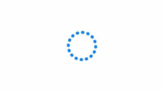 loading and buffering circle icon animation on transparent background, loading circle line animation, loading icon for download progress, buffering process animate with alpha channel. 