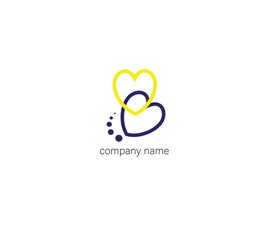 Obraz premium Modern Heart Logo Design Love Symbol Minimal Romantic Icon Elegant Brand Identity Vector Illustration