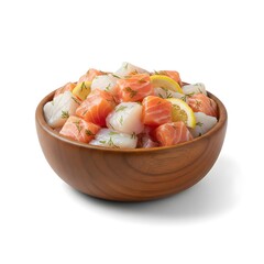 raw fish meats in a bowl