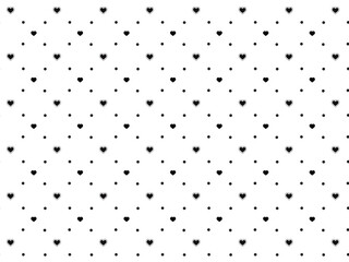 ハートのかわいいちらし柄背景素材