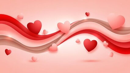 Beautiful valentine day background with heart shape