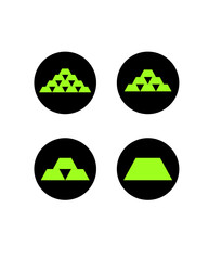 Obraz premium Gold Bullion Icon Set – Precious Metal Investment Symbol