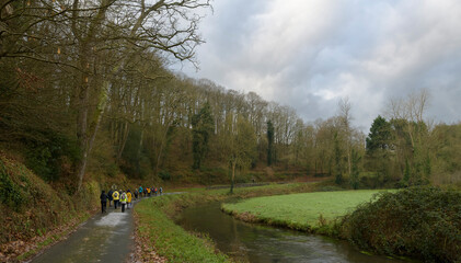 Paysage de campagne bretonne dans le Trégor - Bretagne France © aquaphoto