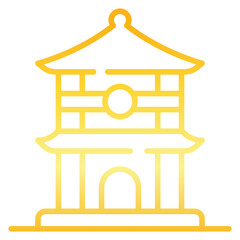 Pagoda Gradient Icon