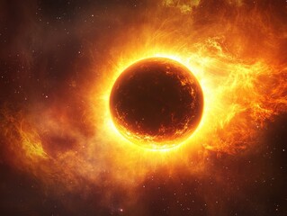 Obraz premium A vivid depiction of the initial explosion that leads to the formation of a new star in our galaxy.