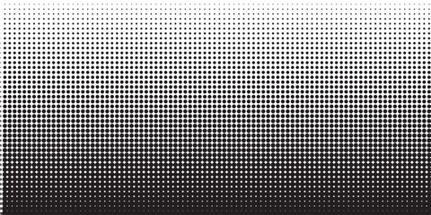 Set of halftone dots gradient pattern texture isolated on white background. Straight dotted spots using halftone circle dot raster texture. Vector blot half tone collection.