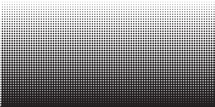 Set of halftone dots gradient pattern texture isolated on white background. Straight dotted spots using halftone circle dot raster texture. Vector blot half tone collection.