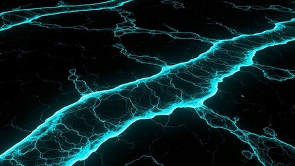 Abstract Glowing Blue Neural Network Energy Flow Background