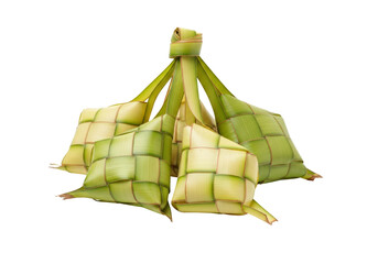 ketupat woven palm leaf rice cakes bundles for festive celebration